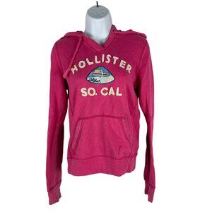 Hollister California So. Cal Pink Hooded Sweatshirt Size S